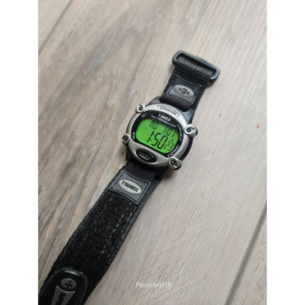 Vtg Timex Watch Mens Expedition Digital Y2K Tactical Outdoor Trail Sport Chrono